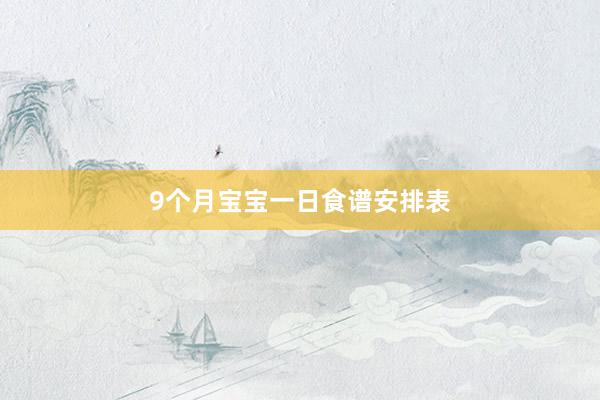 9个月宝宝一日食谱安排表